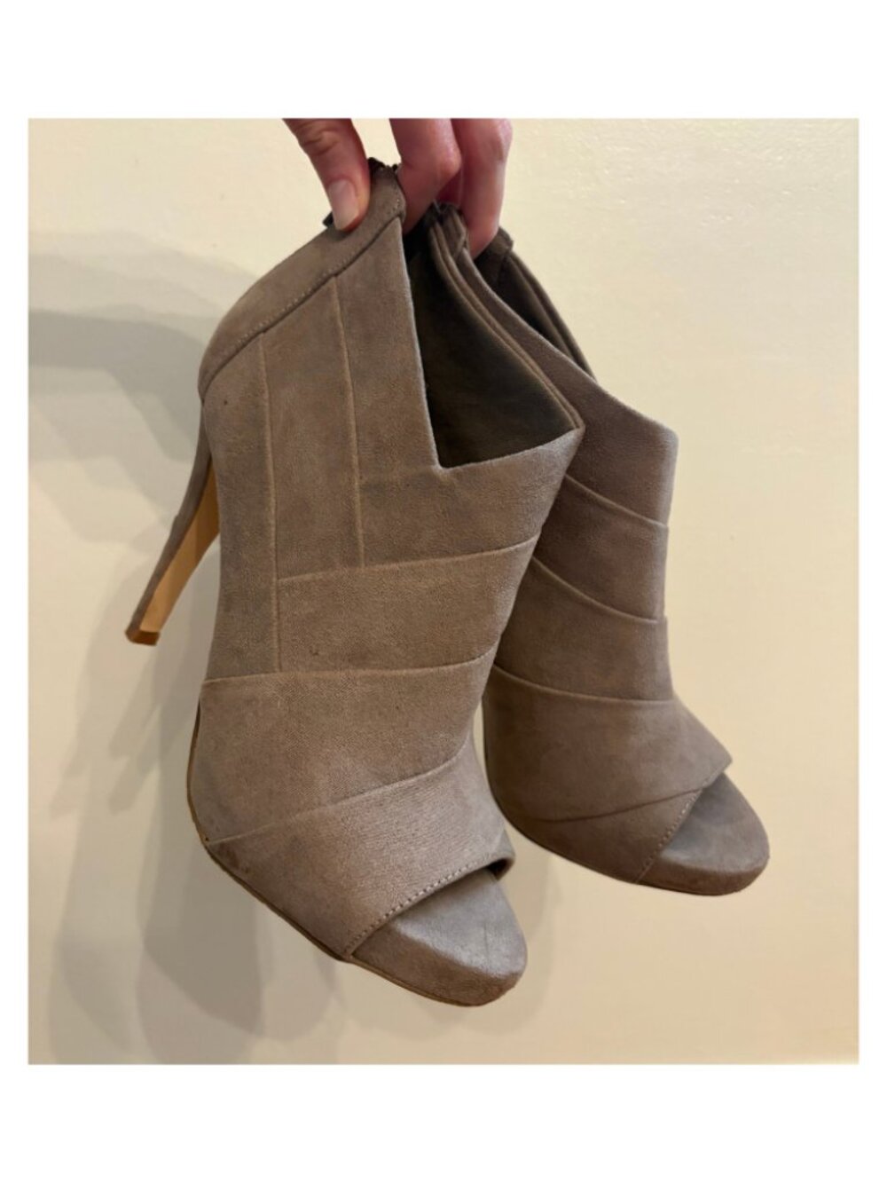 Y2k style Fergalicious Boot Heels with Peep Toe